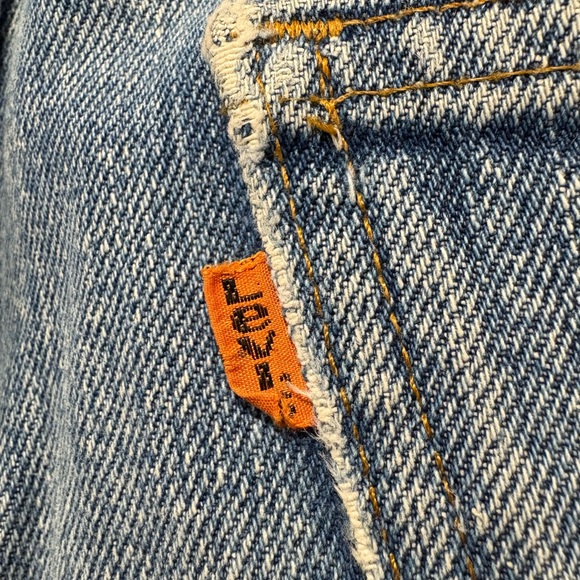 Vintage Levi’s Orange Tab Denim Jeans 34x31 Slight Taper Regular Wash - Picture 8 of 11